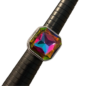 Mystic Topaz 925 Gemstone Ring size 8.75